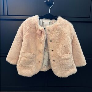 Shabby Chic Blush Faux Fur Jacket